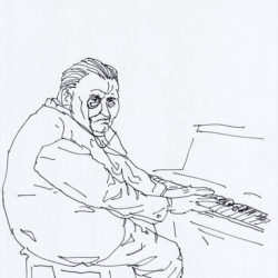 135 Fat Man Wearing A Monocle Playing The Piano
