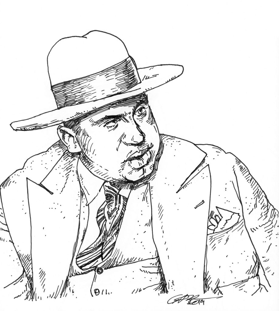 Al Capone Sharpie Pen Drawing