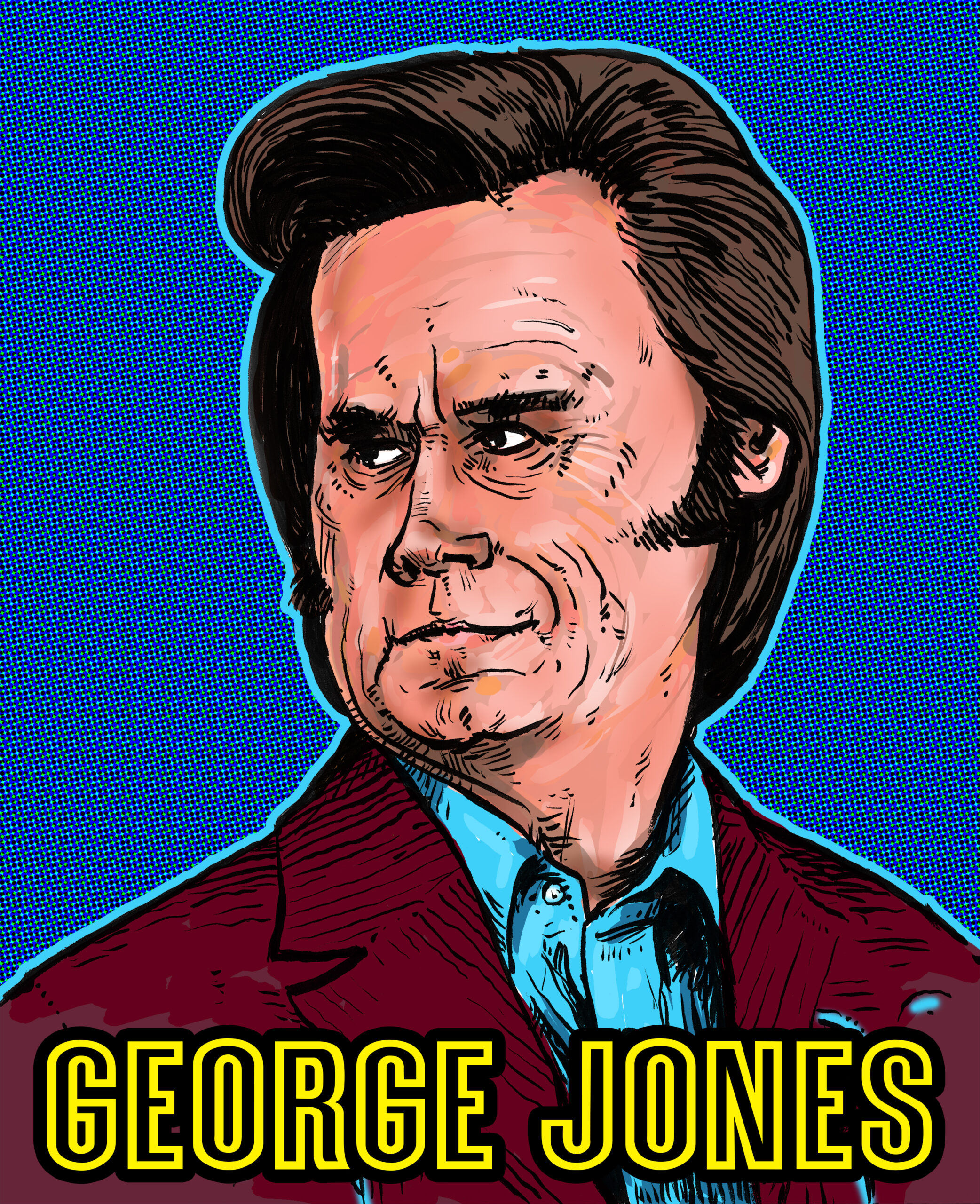 George Jones - halftone