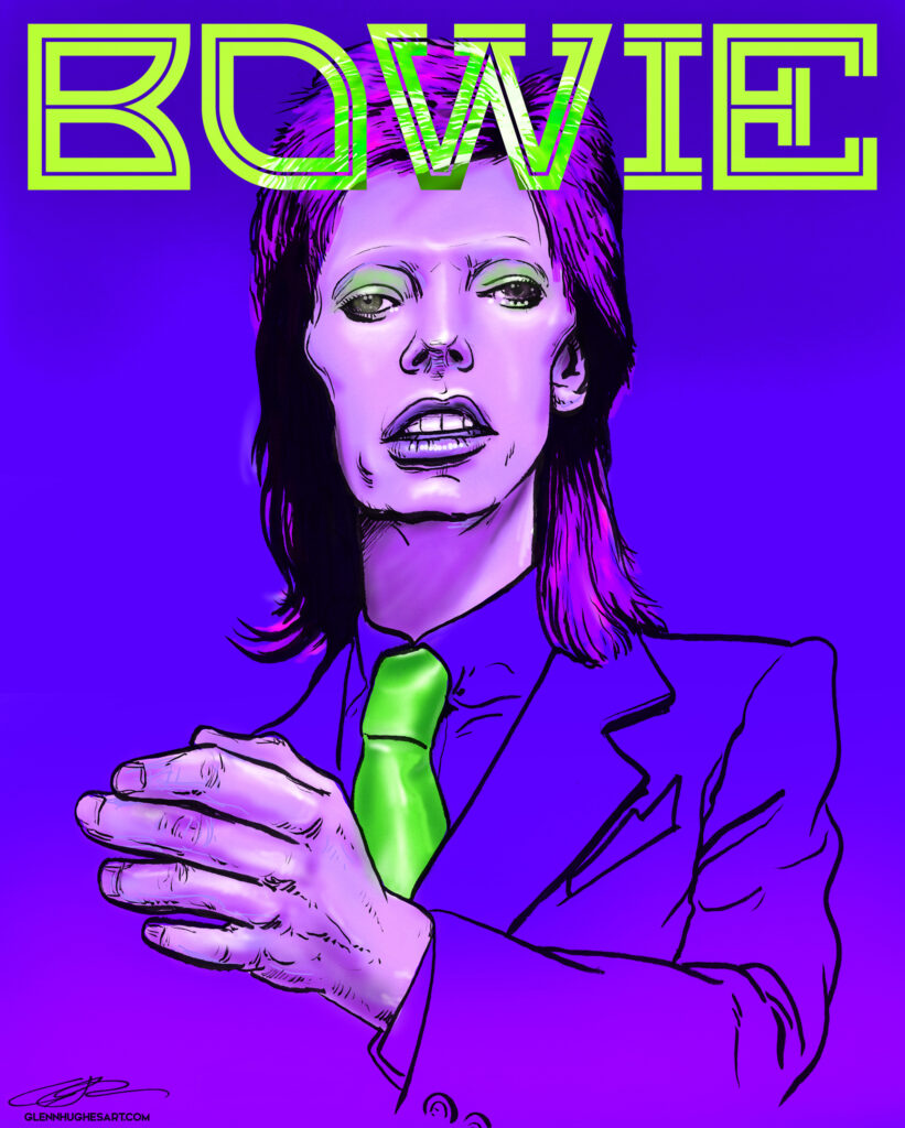 David Bowie - purple letters