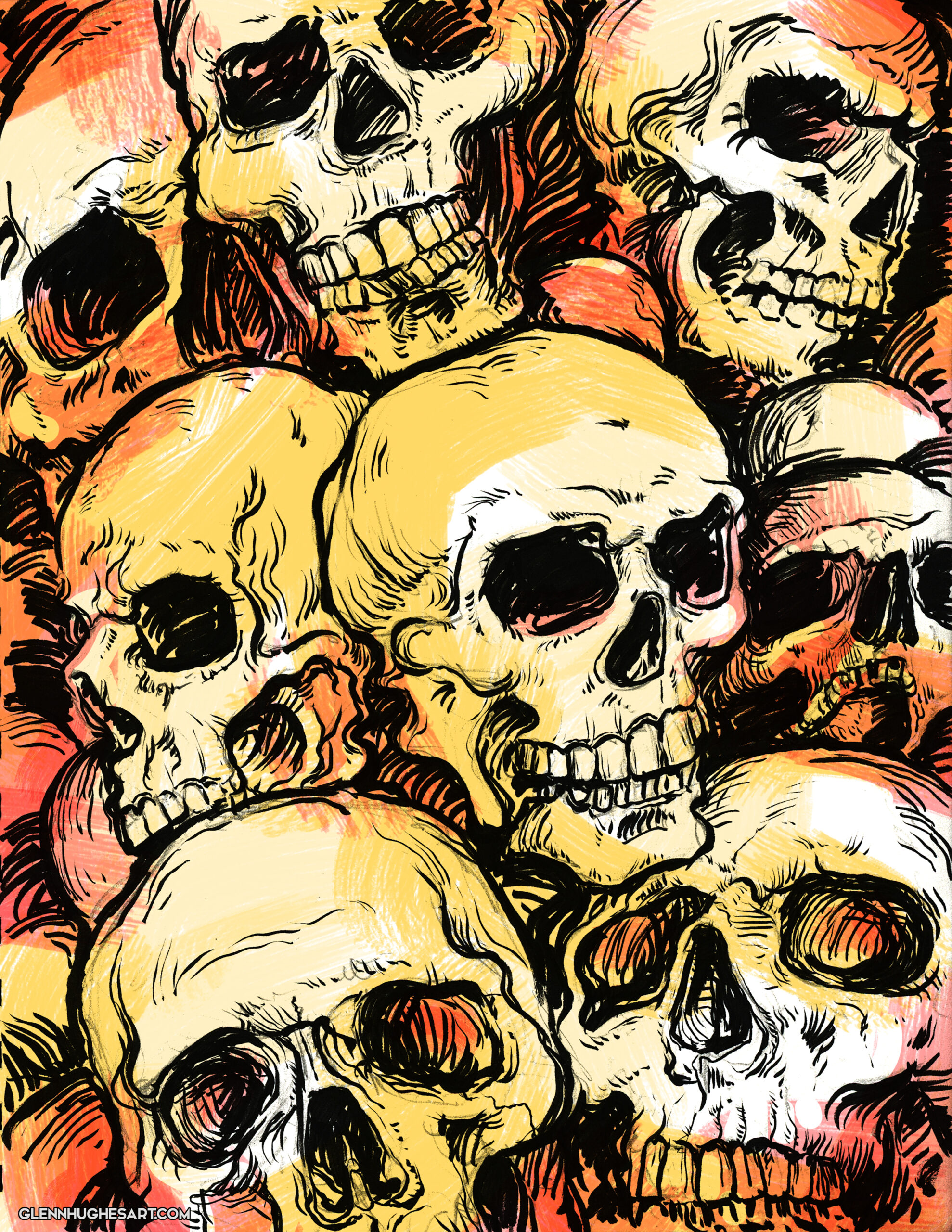 Skulls, pile